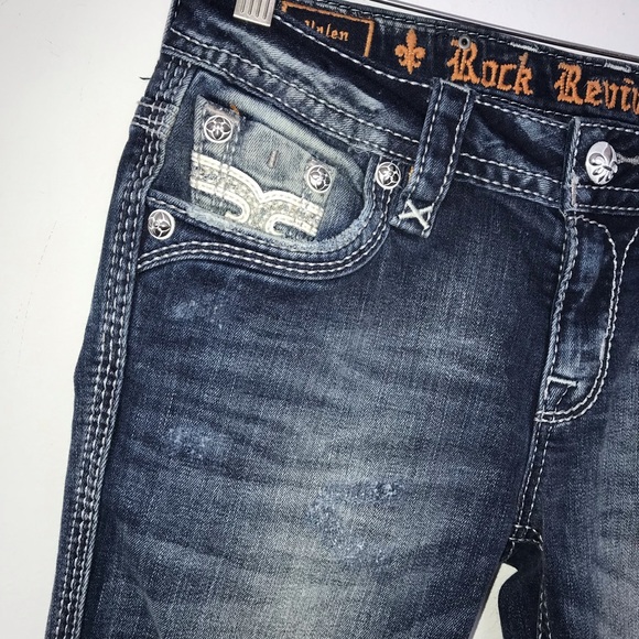 Rock Revival Vien Ankle Skinny Jeans Denim 25 fits more like 24 - Picture 9 of 11